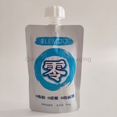 Beli Custom Corner Spout Stand Up Bag Heat Seal Pouch Untuk Pengemasan Puree Cairan online manufacture