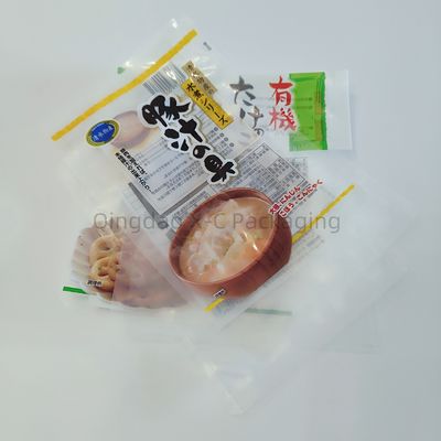 Custom Print 3 Sisi Segel Kantong Dengan Jendela Heat Seal Plastik Makanan ringan Kemasan Kantong