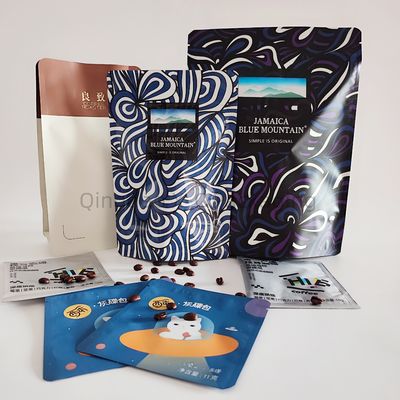 Kantong Plastik Bentuk persegi panjang Kemasan Makanan Mat Dengan Ziplock Custom Printed