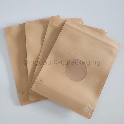 Kantong Kertas Kraft Desain Langsung, Kantong Belanja Kertas Brown Custom Printed