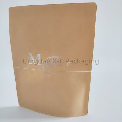 Kantong belanja kertas kraft yang mudah diisi, tas kertas cokelat khusus