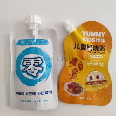 Tas Kemasan Bentuk Disesuaikan Die Cut Handle Glossy Matte Food Packaging Kelembaban Proof