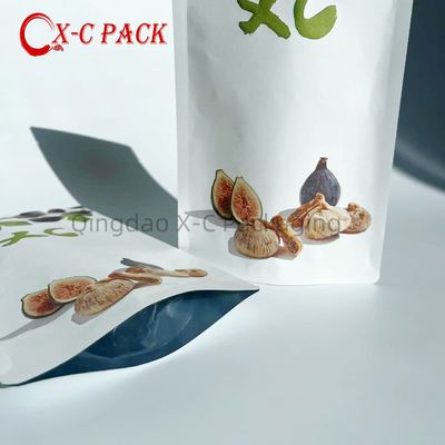 Stand Up Zipper Brown Kraft Paper Disegel Kembali Ziplock Panas Disegel Penyimpanan Makanan Doypack Packaging Bags Bag