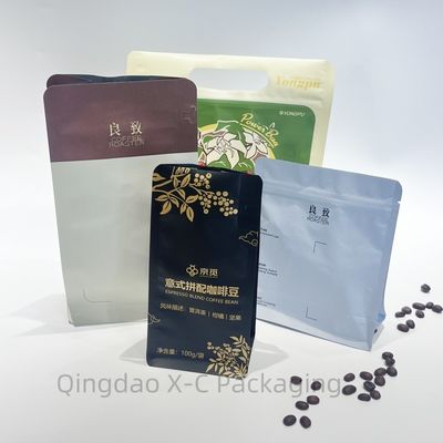 Pengemasan Kopi Berkelanjutan Matte Finish Flat Bottom