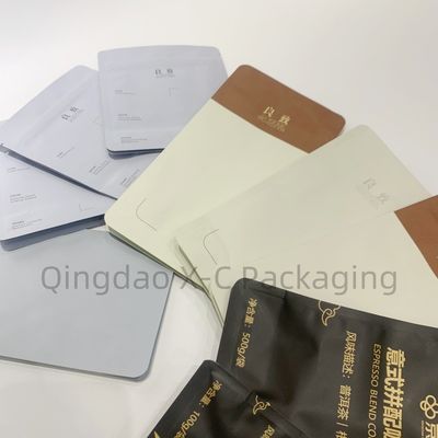 Kantong Kertas Kraft Dengan Kantong Stand Up Jendela Hitam Doypack Zip Lock Kantong Penyimpanan Makanan Kacang Kopi Kacang Makanan
