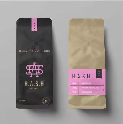 Penggunaan Makanan Rempah-rempah Custom Aluminium Foil Stand Up Pouch Kantong Kertas Kraft Dengan Genggam