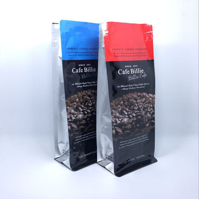 Segel Zip yang diperkuat yang bisa ditutup kembali kantong bawah datar untuk kopi dan kacang-kacangan 100% inspeksi