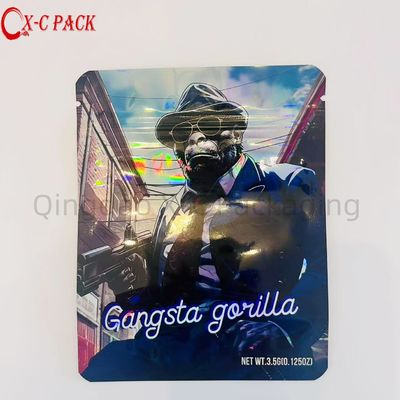 Custom Printed Edible Reusable 3.5g Mylar Bag Zipper Lock Candy Plastik Packaging Aluminium Foil Bag Segel Zipper Bag