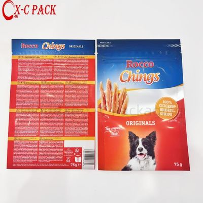 Kantong Plastik Kemasan Zipper 3 Sisi Segel Kantong Kantong Mylar Cerah Kecil Kemasan Kantong Makanan Anjing
