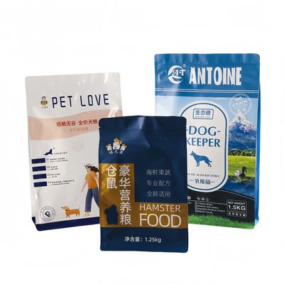 Stand Up Bag Pet Food Packaging Bags Daur Ulang Customized Aluminium Zipper Bag