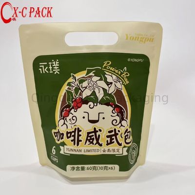 Custom Desain Baru Plastik Mylar Stand Up Pouch Diamond Bentuk Kafe Kacang Kemasan Tas