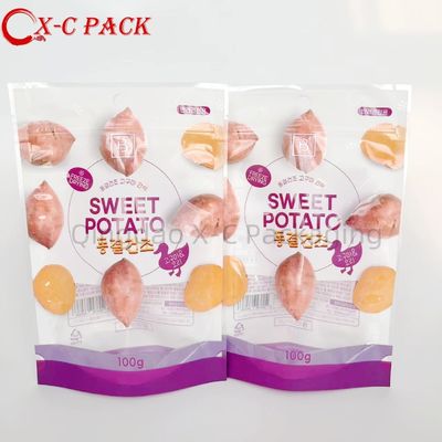 Disesuaikan 500PCS 1000PCS Low MOQ Zipper Lock Food Packaging Custom Digital Printing Stand Up Bag Packaging