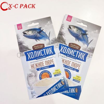 Kemasan plastik yang dapat diandalkan dan memiliki reputasi baik untuk makanan hewan peliharaan Kualitas tinggi Custom Printed Pet Food Stand Up Packaging